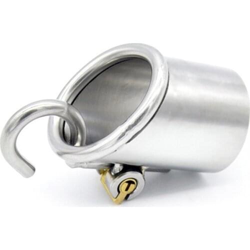 Piercing Penis Torture Lock Stainless Steel Male Chastity Device Dick Ring PA Hook Metal Cock Sleeve Adult Sex Toys For Men Cbt