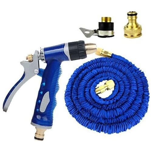 Full Copper Fittings Household Telescopic Pipe Watering Hose Pipe Portable Washing Device 15m