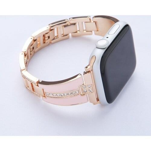New Design Women Diamond Bracelet for Apple Watch SE Band Series 6 5 4 3 Metal Strap 40mm 44mm 38mm 42mm for iWatch Belt