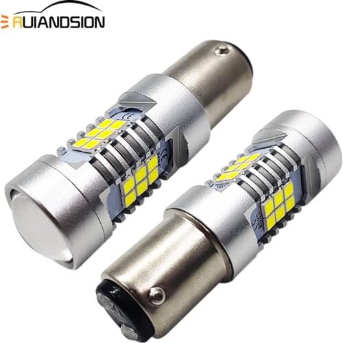 2x 6W 12V 24V 1157 BAY15D P21/5W BAZ15D P21/4W 21SMD 2835 Auto LED Brake Light White Red Yellow