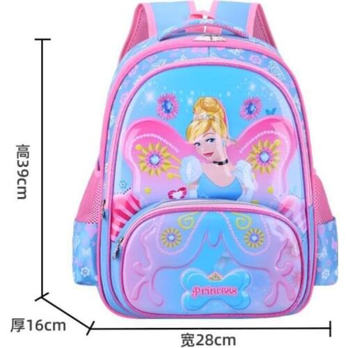 Disney new cartoon princess primary school bag childrens grade waterproof burden-reducing backpack