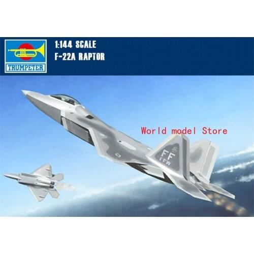 Trumpeter 01317 1/144 Scale USA F-22A Raptor Fighter Aircraft Assembly Model Kit