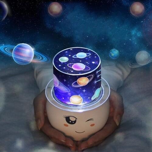 LED USB Charging Projection Night Light Starry Sky Snowman Color Projector Spotlight Projection Lamp Kids Gifts Children Bedroom