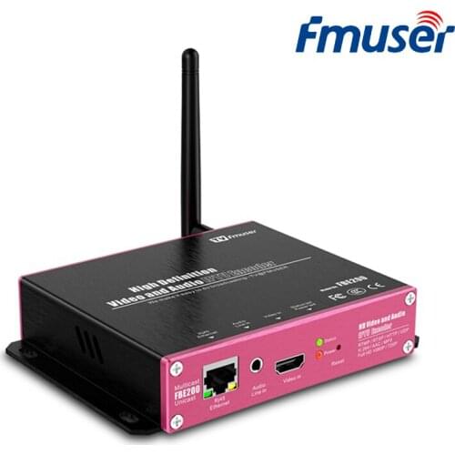 FMUSER H.264/H.265 WiFi IPTV Video Encoder HEVC 1080P RTMPS SRT HLS M3U8 HD To IP Encoder For Live Streaming Youtube Facebook
