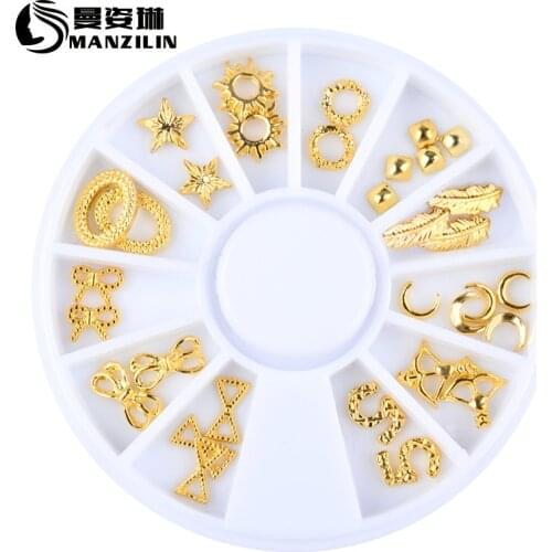Mann pose Lynn Japanese nail nail metallic rivet little grain of alloy strips accessories turntable barbie a 83
