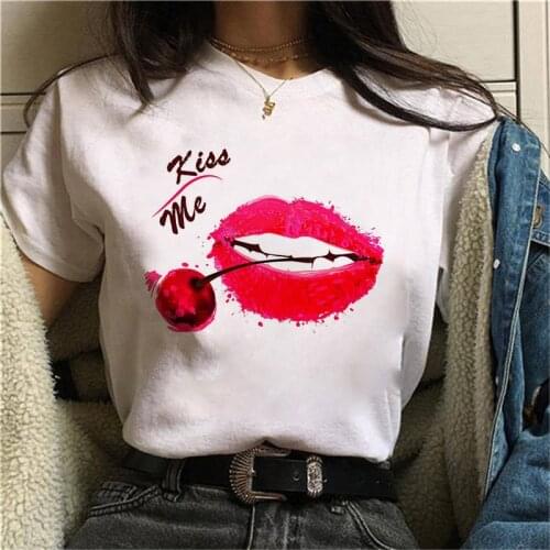 Women T Shirts Lady Fashion Short Sleeve Sexy Clothes Summer T-shirts Top Graphic Female Clothing O Neck White Tee Shirt