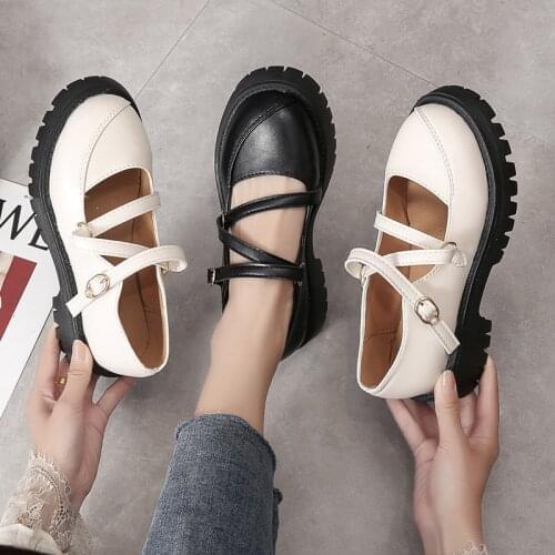 New Women Japanese Style Lolita Shoes Women Vintage Soft High Heels Waterproof Platform College Student Cosplay Mary Jane Shoes