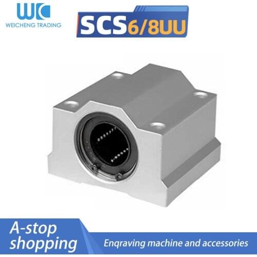 1PC 1pc SC8UU SCS8UU 8mm Linear Ball Bearing Block CNC Router for CNC 3D printer shafts Rod part