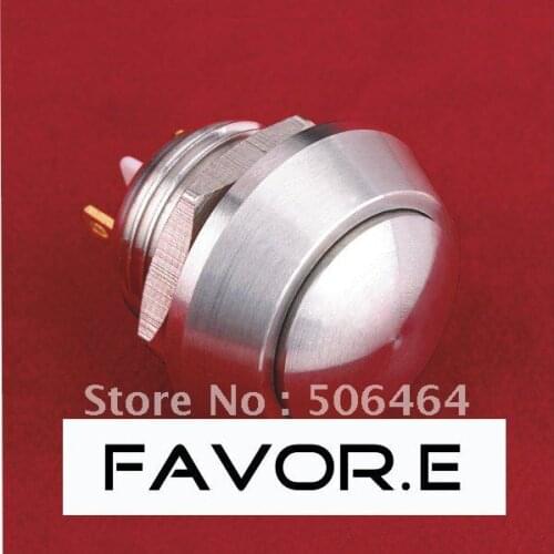 12mm IP65 Push Button Switch domed round PIN terminal