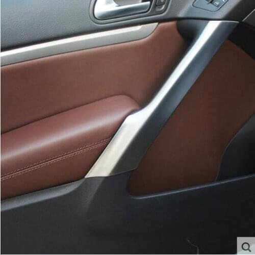 4pcs ABS Chrome Interior Door Handle decoration cover sticker Case For Volkswagen Tiguan 2010-2016 Car-styling auto accessories