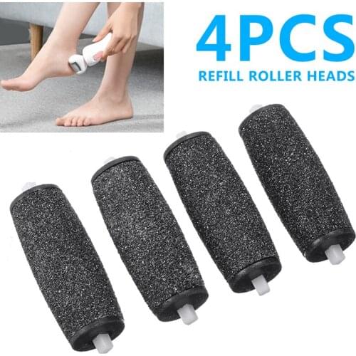 4pcs Extra Coarse Replacement Refill Roller Head for Electric Pedicure Foot File Dead Skin Removal Hard Skin Remover Waterproof