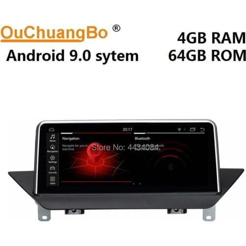 Ouchuangbo 10.25 inch car radio stereo gps navigation android 9.0 for BMW X1 E84 2009-2015 support BT 6 core USB 4+64 free map
