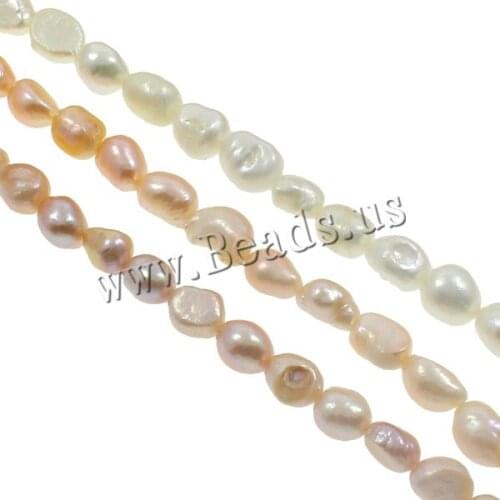Free Shipping DIY Necklace Bracelat Jewelry Making 9-10mm Freeform Shape Natural Lilac Freshwater Pearl Loose Beads