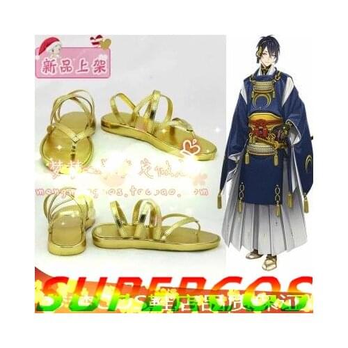 Free shipping! Touken Ranbu Online Mikadukimunechika Cosplay Shoes Boots Professional Handmade!Perfect custom for you