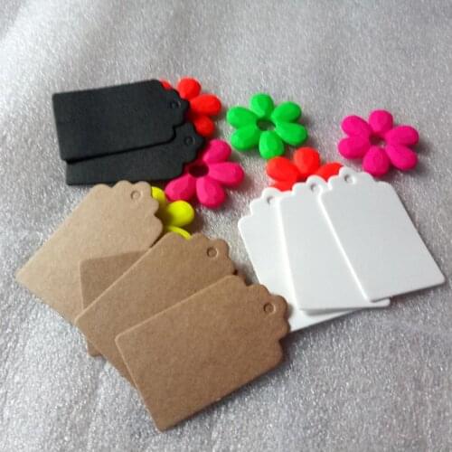 100pcs 4x2cn DIY Kraft Paper Tags Head Label Luggage Wedding/Party Note Blank price Hang tag Kraft Gift Wrapping Supplies