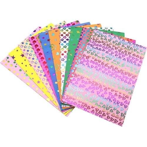 A4 10sheets/bag Foamiran Glitter Foam Paper DIY Kraft Sponge Paper Gold Powder Love Handmade Paper Crafts Wedding Party Supplies