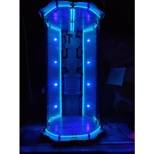 16 X 16 X 33cm Figure Model Garage Display Box With Lighting Kit - Version F(No Acrylic Board And Robot Model )