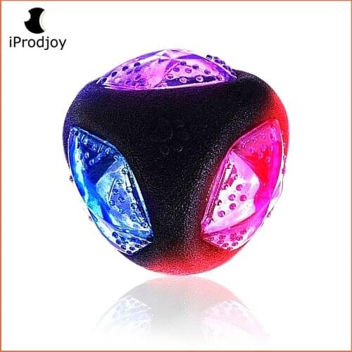 Audio Teeth Grinding Dog Toy Luminous Bouncy Balls Chewing Training Pet Sound LED Light