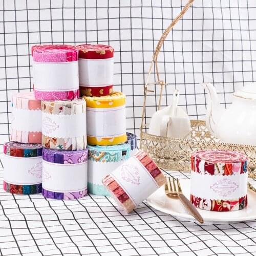 Jell Roll Fabric Japanese Cotton Floral Patchwork Quilter Fabric Handmade Sewing Kit 6*110cm /Piece 10 Pieces/Lot JA115