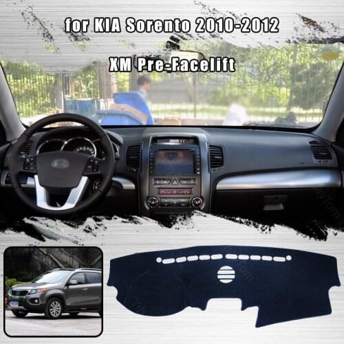 Dash Mat Dashmat for KIA Sorento 2010-2012 XM Pre-Facelift Anti-Slip Mat Dashboard Cover Pad Sunshade Dashmat Carpet Accessories