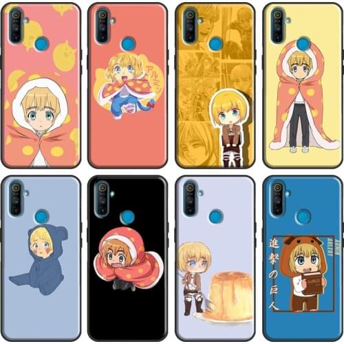 Armin Arlert Attack on Titan Cute Cover For OPPO Realme C3 C11 C15 XT 5 6 7 X2 X7 Pro GT Case For OnePlus 8 Pro Nord 7T 8T Cover
