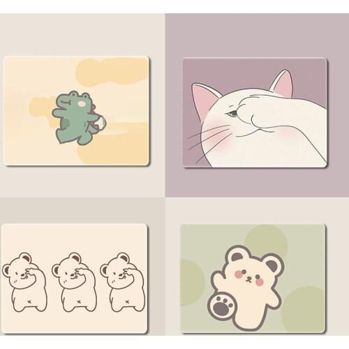 Cartoon cute mouse pad small fresh student desk mat office computer game desk mat simple wind washable mouse pad