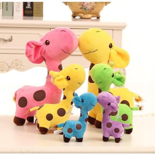 18cm color cute deer creative giraffe plush toy doll Christmas gift home car accessories pendant children baby Valentines Day