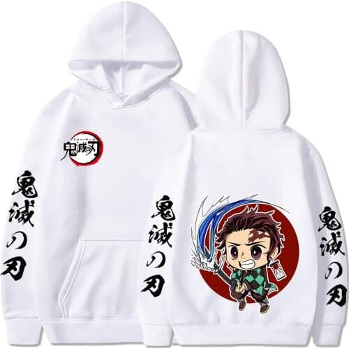Fashion Winter Oversized Women Hoodies Streetwear Kawaii Kamado Tanjirou Demon Slayer Hoodie Harajuku Casual Hoody Sweatshirts