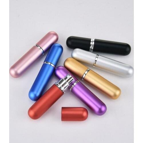 Fashion 5ml Refillable Portable Mini Perfume Bottle Travel Aluminum Spray Atomizer Empty Vials LX3765