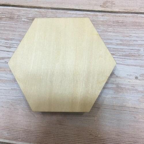 Set of 50 wood plaque hexagonal unfinished wood coasters wood ornament