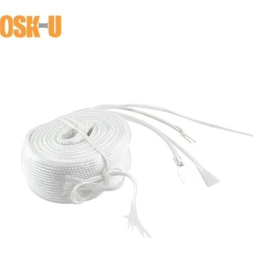 3cm Width Fiberglass Heating Belt Element 220V 0.5/1/1.5/2/2.5M length Fireproof Electric Heater Element for Pipeline