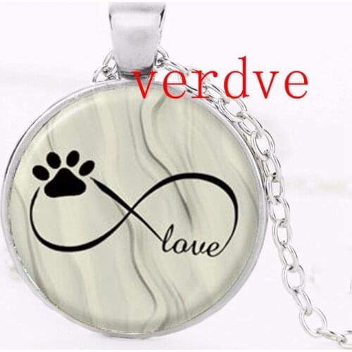 New hot 2018 Symbol with Dog Paw Picture Pendant Necklace Photo Pendant Womens Jewelry Statement Necklace Private custom
