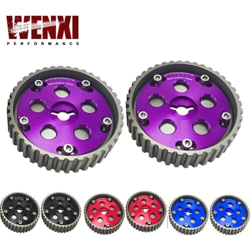 One Pair) 2pcs Adjustable CAM GEARS KIT FOR Suzuki Swift GTI G13B cam pulley (Blue,Red,Purple,Black) WX6543