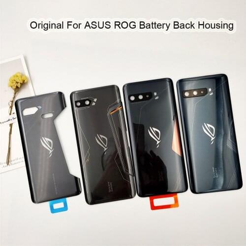 Original For Asus ROG Phone ZS600KL/2 ZS660KL/3 ZS661KL/III ZS661KS Strix Glass Battery Back Cover WithLens Housing Repair Parts