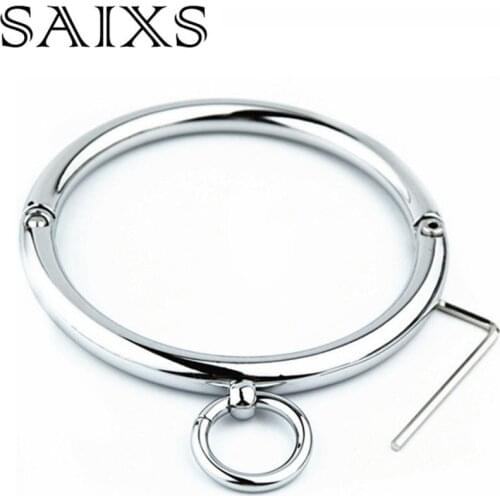 Sex bandage Dia 12cm Collar Ring Adult Slave Role Play metal Collar sex restraint collar Drop shipping