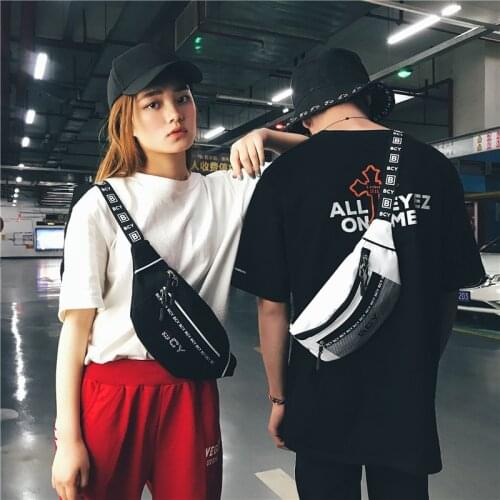 Tide Brand Waist Bag Women men Unisex Cellphone bag Fanny Pack Purse Chest Travel Belt Hip-hop Boys Girl Bag 2018 Big Promotion