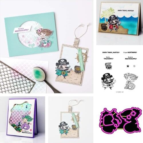 Sale Corsair Girl Background METAL Cutting Dies Silicone Stamps Scrapbooking New Make Photo Album Card DIY Paper Embossing Craft