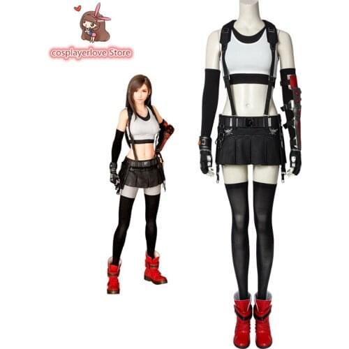 Final Fantasy VII Remake TIFA Cosplay Carnaval Costume Halloween Christmas Costume