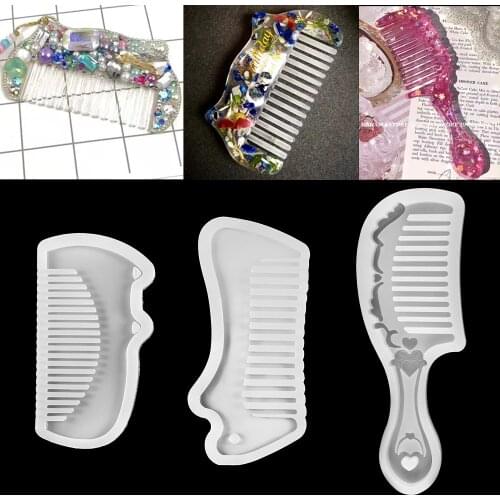 1pcs 3D UV Comb Resin Mold Silicone Epoxy Resin Molds Comb Liquid Silicone Mold for DIY Jewelry Making Tools Accessories
