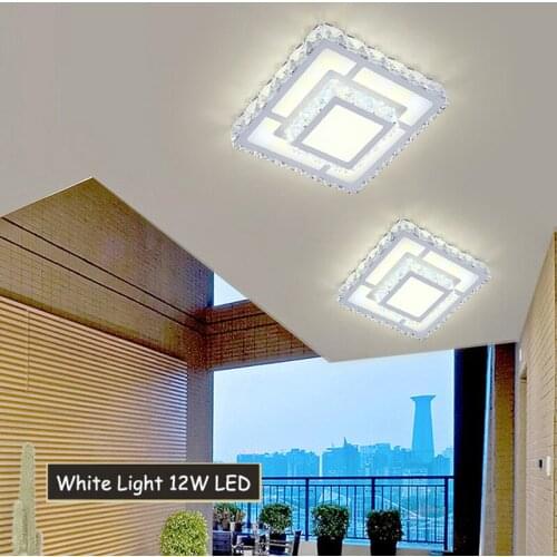 Modern Square LED Crystal Flush Mount Light Creative Acrylic Ceiling Lamp Aisle Lights Balcony Corridor Lighting Fixture CL175