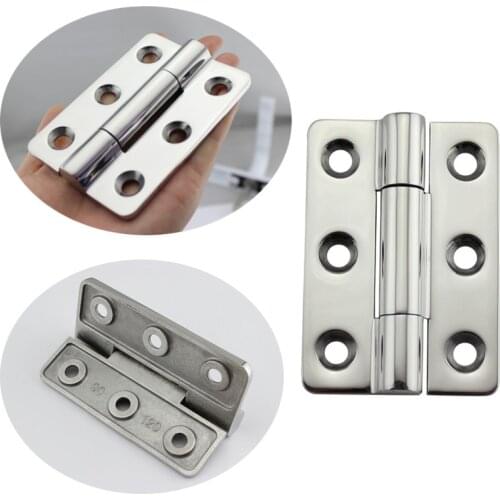Marine Grade Stainless steel boat door hinge For Home Door Cabinet Drawer Boxes Hinges with 6 Holes 120*90*6.5mm