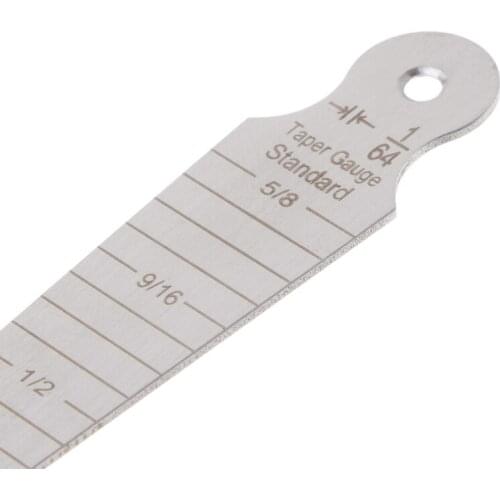 1-15mm Stainless Steel Taper Gauge Feeler Hole Metric Inch Measuring Tool