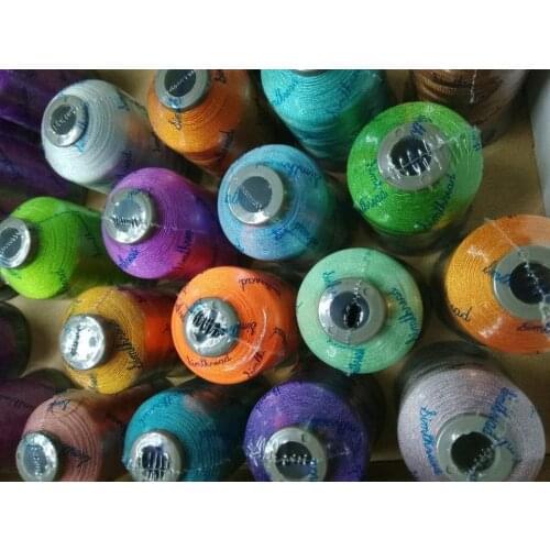 10 different colors machine embroidery thread 1000m/cone suitable for all Brother /Bernina embroidery machines