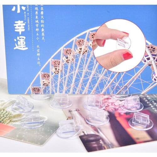 10 Pcs Plastic Cards Stand Unique Transparent Fixed Props for Paper Board Games Cards