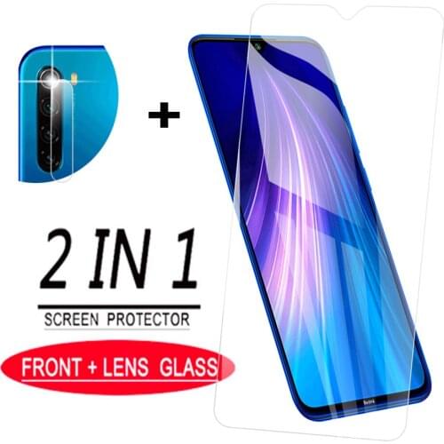 2in1 Screen Film Glass For Xiaomi Redmi Note 8t Note 8 Screen Protection on for Redmi Note 8pro Premium HD Protective Glass