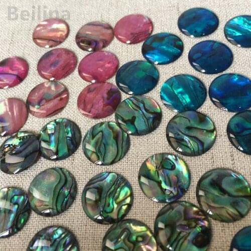50pcs Diameter 15mm DIY Creative Design Round Abalone shell sheet for Ornaments accessories and Home crafts decoration materials
