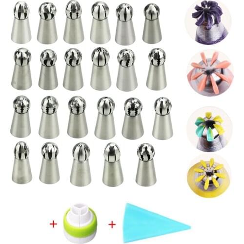 25PCS Russian Flower Icing Piping Nozzles Tips Cake Decoration Tools Kitchen Pastry Cupcake Baking Pastry Tools