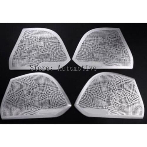 Newest For Alfa Romeo Giulia 2017 Aluminum alloy Door Speaker Cover Trim Car Accessories Set of 4pcs