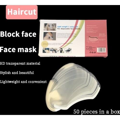 50Pcs Hairdressing Disposable Haircut Face Mask Shield Cover Hair Cutting Dyeing Protector Pro Salon Hair Styling Care Tools