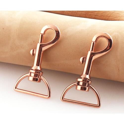 8 PCS Rose Gold Lobster Swivel Clasps 25mm Hook Clasps Claws Carabiner Snap Buckle Gate Bag Purse Strap Handbag Snap Purse Hook